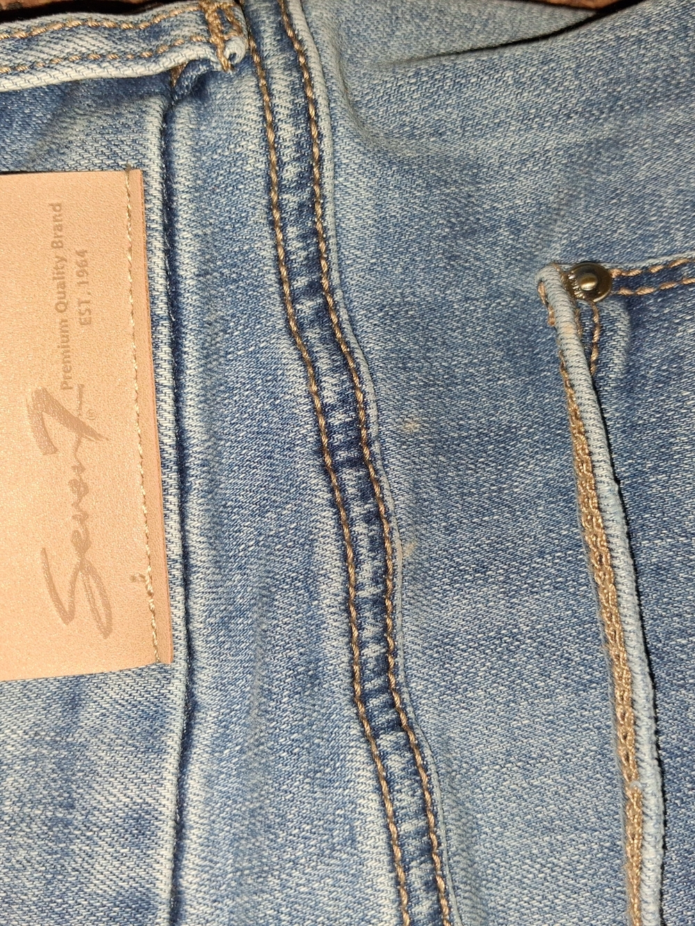 Seven7 Light Blue Straight Leg Women's Jeans - Picture 5 of 5
